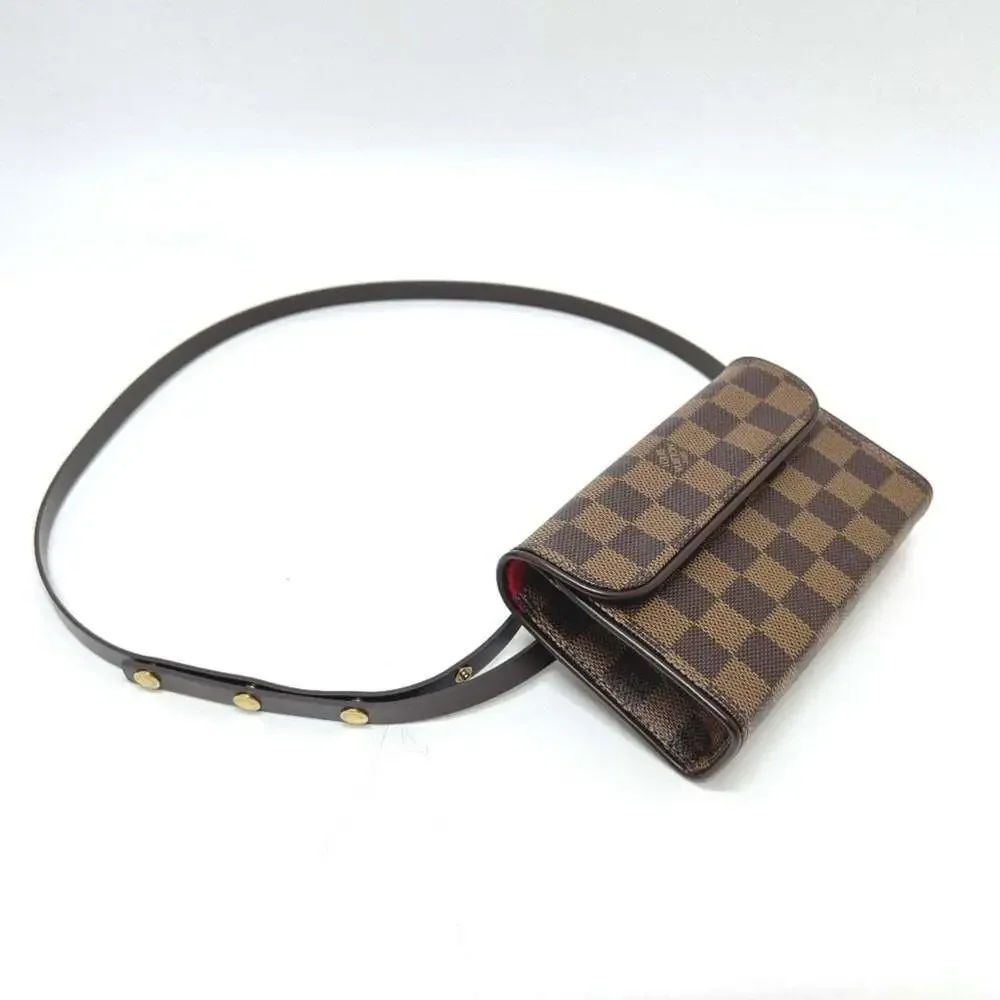 LOUIS VUITTON Brown Damier Canvas Pochette Hobo Bag